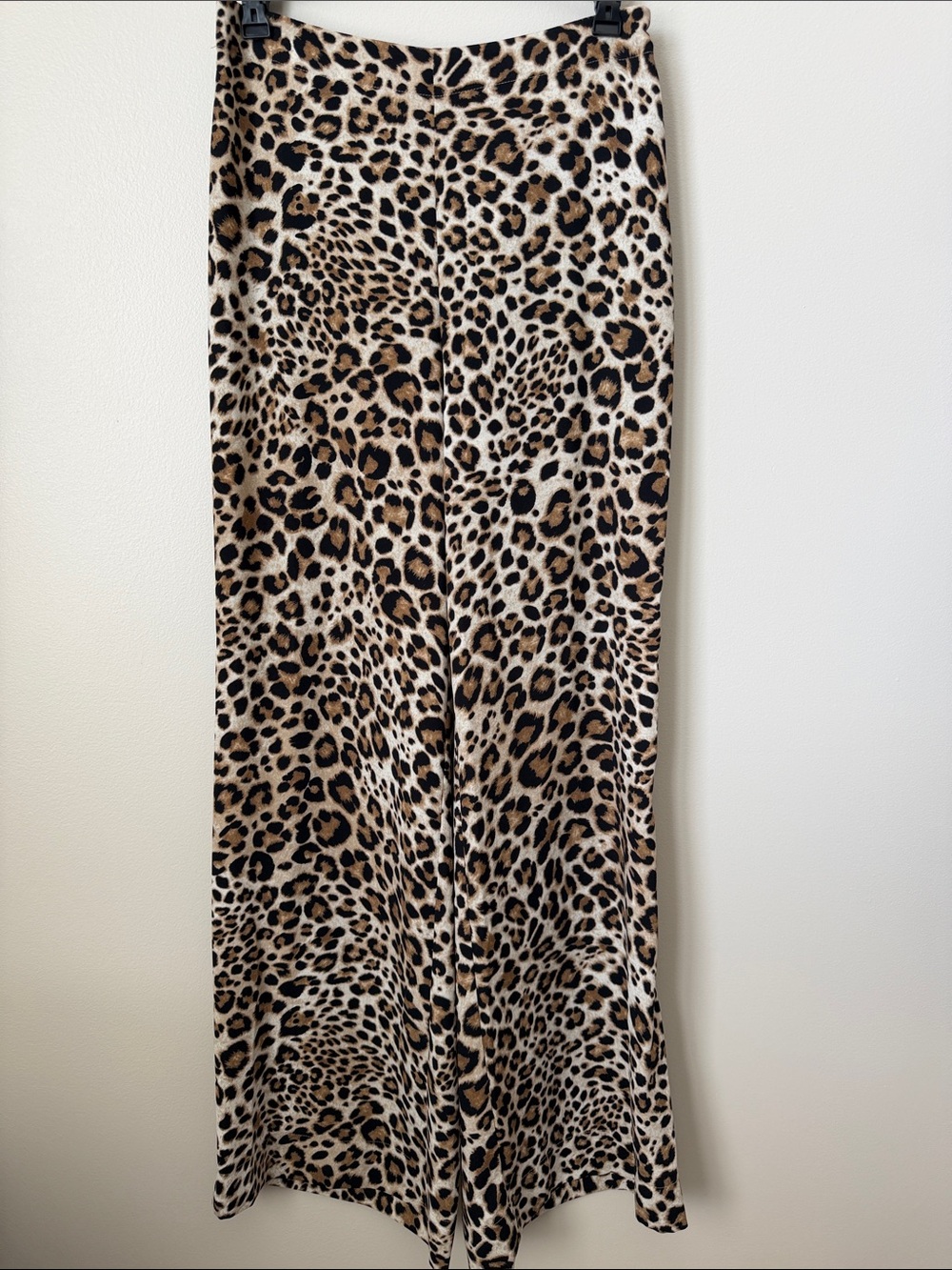 RACHEL Rachel Roy Leopard-Print Wide Leg Trousers in Black and Brown